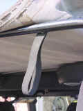 rear window strap hanging down