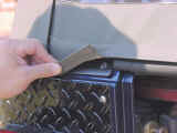 inserting rear plastic strip on rear window
